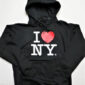I Love NY Hoodies for Adults Black