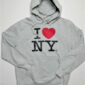 I Love NY Hoodies for Adults Gray