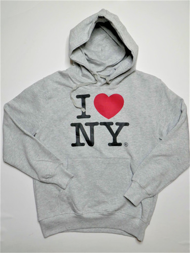 I Love NY Hoodies for Adults Gray