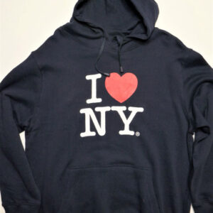 I Love NY Hoodies for Adults Navy Blue