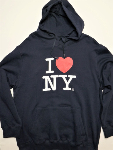I Love NY Hoodies for Adults Navy Blue