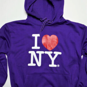 I Love NY Hoodies for Adults Purple