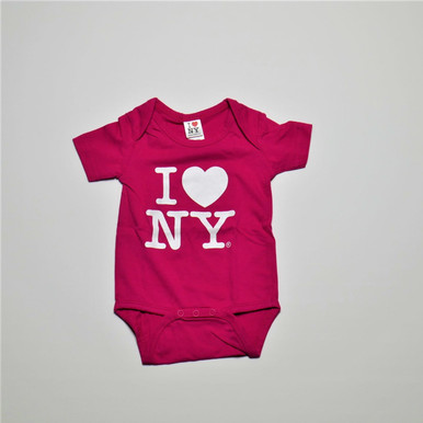I Love NY Onesies for 6-24 months Hot Pink