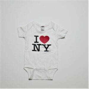 I Love NY Onesies for 6-24 months White