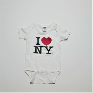 I Love NY Onesies for 6-24 months White