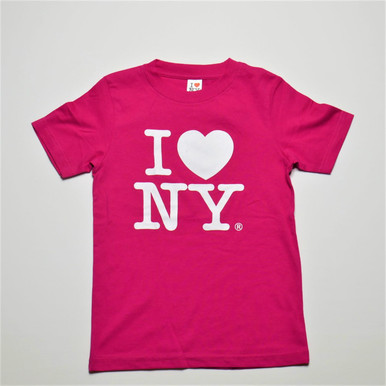 I Love NY T-Shirts for 2-16 years Hot Pink